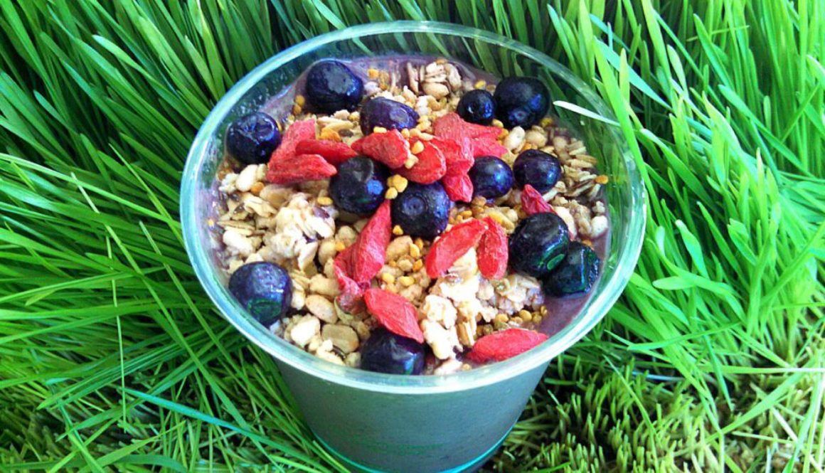 acai on grass